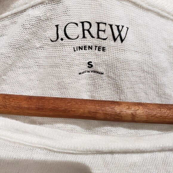 J Crew Womens Linen Short Sleeve Striped Rolled Sleeve Small - Picture 3 of 6
